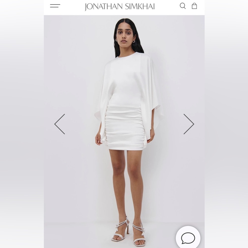 NWOT Jonathan Simkhai Cadence  Bell Sleeve Mini Dress